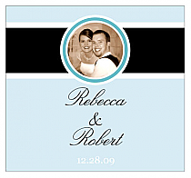 Customizable Simple Portrait Square Wedding Labels