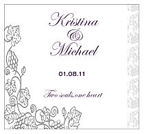 Customizable Vintage Square Wedding Labels 