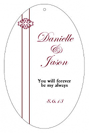 Decor Oval Wedding Hang Tag 