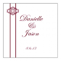 Decor Square Favors Wedding Labels