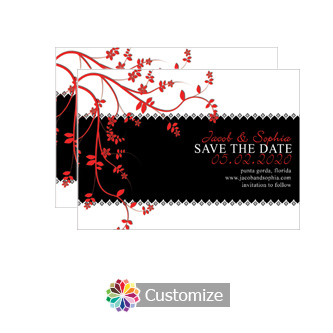 Diamonds Save the Date Wedding Card 4.5 x 6.25