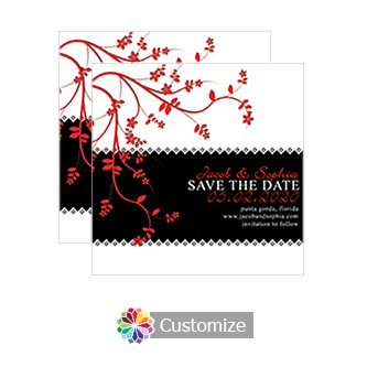 Diamonds Save the Date Wedding Card 5.25