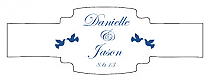 Doves Buckle Cigar Band Wedding Labels