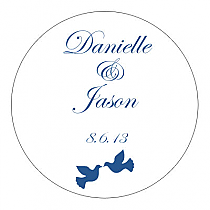 Doves Circle Wedding Labels