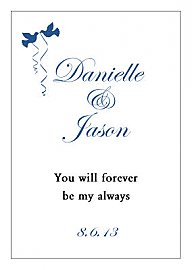 Doves Rectangle Wedding Labels