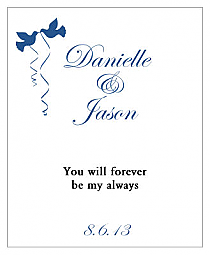 Doves Vertical Big Rectangle Wedding Labels