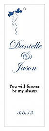 Doves Vertical Rectangle Wedding Hang Tag