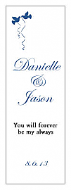 Doves Vertical Rectangle Wedding Labels 