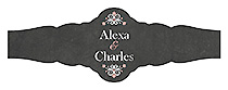 Eat Drink be Married Chalkboard Fancy Cigar Band Wedding Labels