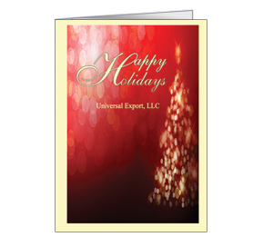 Faded Christmas Tree Background Card w-Envelope 5.50" x 7.875" business style