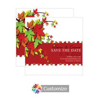 Fall Save the Date Wedding Card 5.25