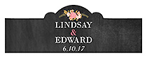 Floral Chalkboard Billbord Cigar Band Wedding Labels