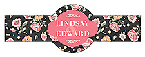 Floral Chalkboard Cigar Band Wedding Labels