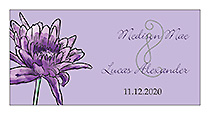 Floral Lovely Lavender Horizontal Small Rectangle Wedding Label