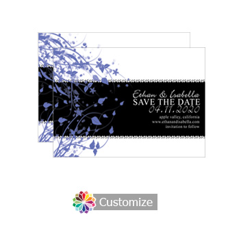 Flower Save the Date Wedding Card 4.5 x 6.25