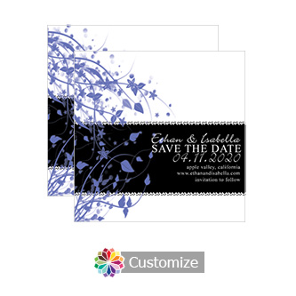 Flower Save the Date Wedding Card 5.25