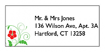 Flowers Address Wedding Labels