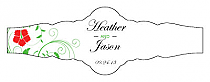 Flowers Fancy Cigar Band Wedding Labels