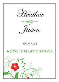 Flowers Rectangle Wedding Labels 