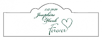 Forever Swirly Billbord Cigar Band Wedding Labels