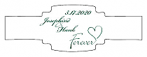 Forever Swirly Buckle Cigar Band Wedding Labels