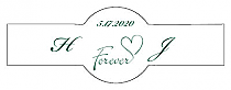 Forever Swirly Cigar Band Wedding Labels