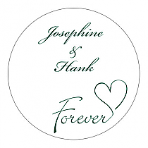 Forever Swirly Circle Wedding Coasters