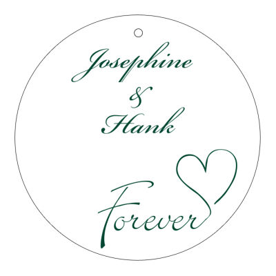 Forever Swirly Circle Wedding Hang Tag