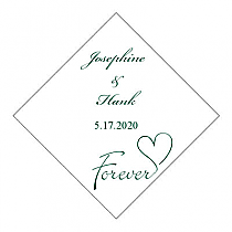 Forever Swirly Diamond Wedding Label