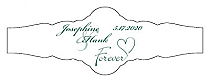 Forever Swirly Fancy Cigar Band Wedding Labels