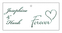 Forever Swirly Horizontal Small Rectangle Wedding Hang Tag