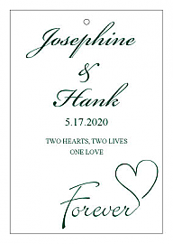 Forever Swirly Rectangle Wedding Hang Tag