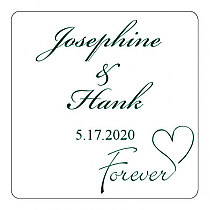 Forever Swirly Square Wedding Coasters