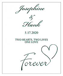 Forever Swirly Vertical Big Rectangle Wedding Labels