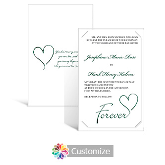 Forever Swirly 5 x 7.875 Layered Rectangle w/Vellum Wedding Invitation