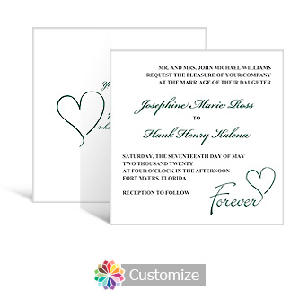 Forever Swirly 5.875 x 5.875 Square Wedding Invitation