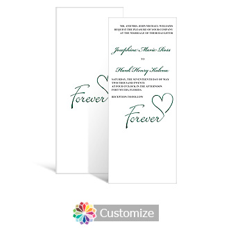 Forever Swirly 3.625 x 8.875 Tea-Length Wedding Invitation