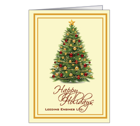 Fully Decorated Christmas Tree Card w-Envelope 5.50" x 7.875" business style