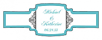 Glamorous Buckle Cigar Band Wedding Labels