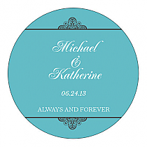 Glamorous Circle Wedding Labels