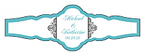 Glamorous Fancy Cigar Band Wedding Labels