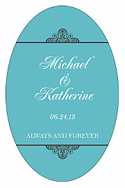 Glamorous Large Oval Wedding Labels 3.25x5