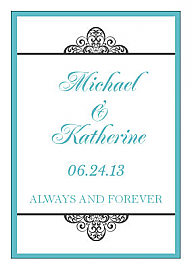 Glamorous Rectangle Wedding Labels