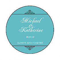 Glamorous Small Circle Wedding Labels