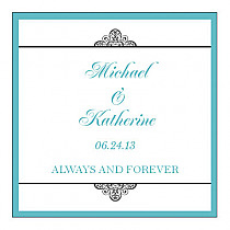 Glamorous Square Favors Wedding Labels