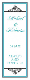 Glamorous Vertical Rectangle Wedding Hang Tag