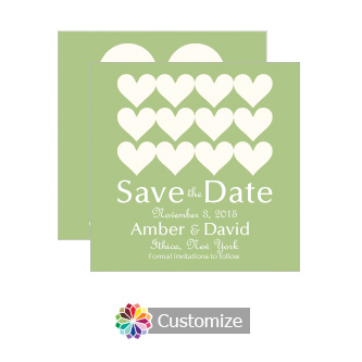 Heart Cells Save the Date Wedding Card 5.25