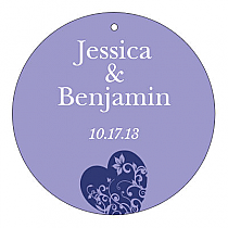 Hearts of Love Circle Wedding Hang Tag