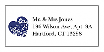 Hearts of Love Address Wedding Labels