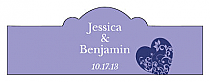 Hearts of Love Billbord Cigar Band Wedding Labels